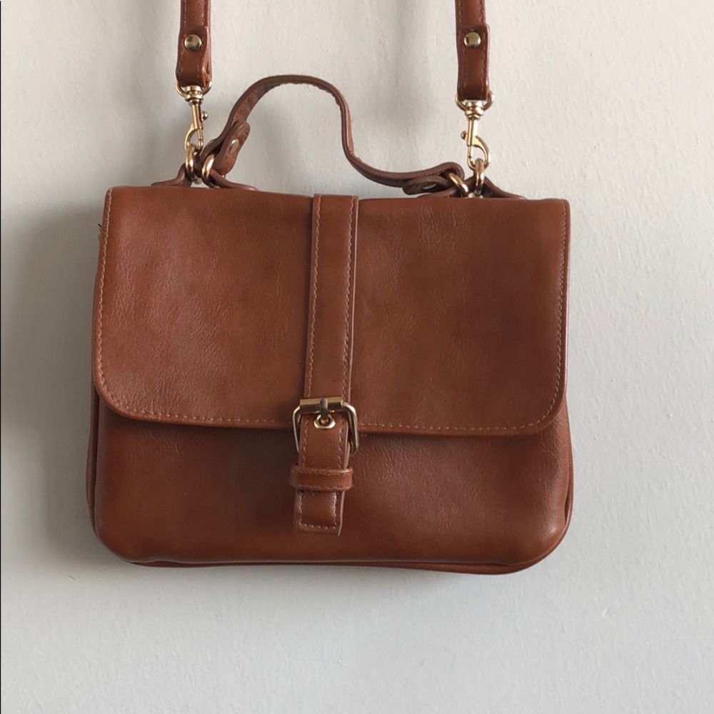 Tan cross body bag